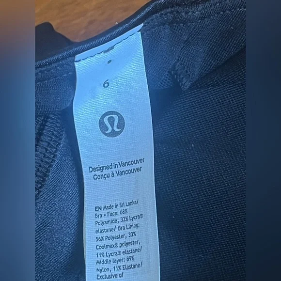 Lululemon Energy Longline Bra Satin Shine, size 6, NEW